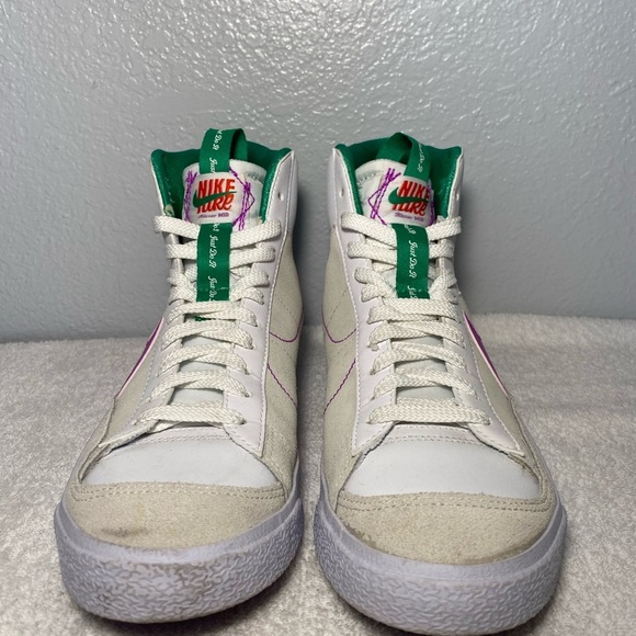 Nike Blazers- green, purple and white- youth 6.5 - Picture 5 of 8